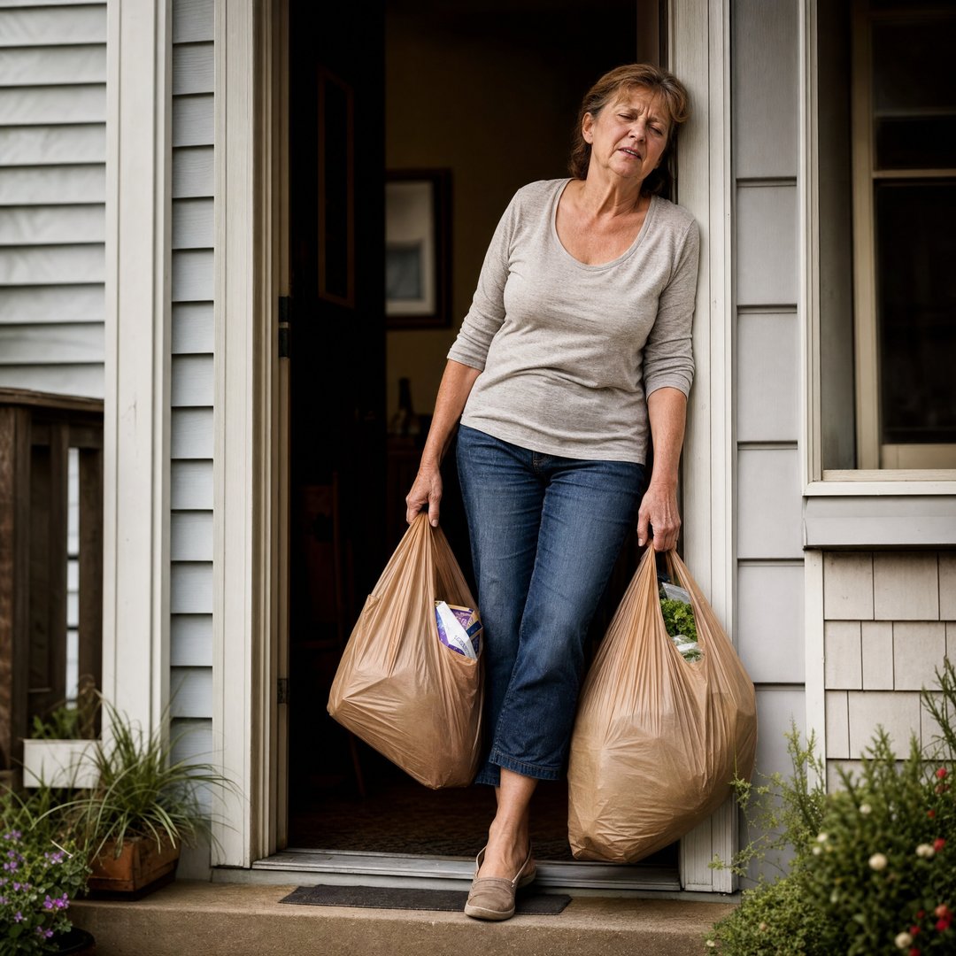 Older woman whose body is visibly slowing down