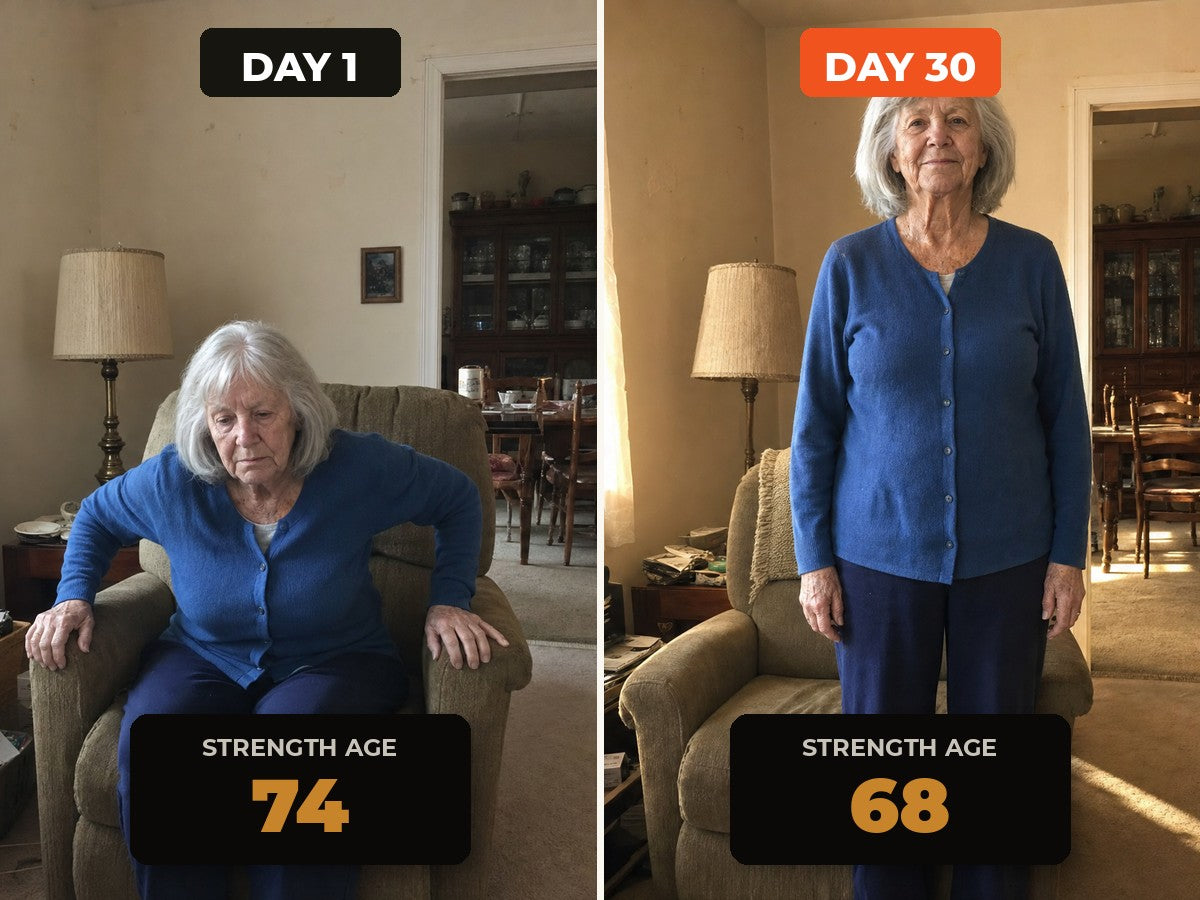 Customer before and after 10 weeks on StillStrong